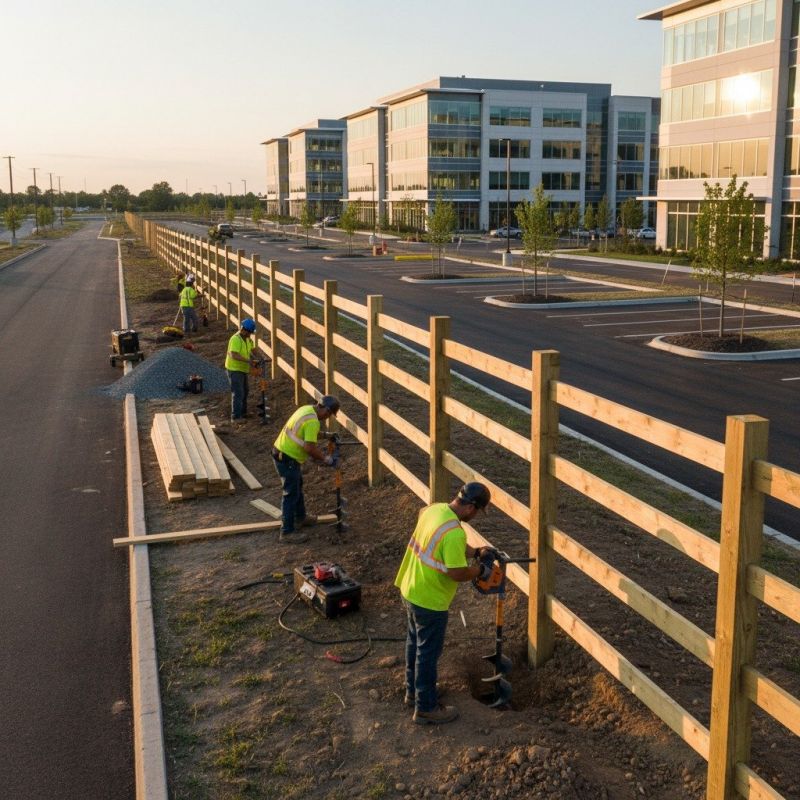 Rail Fence Installation detail